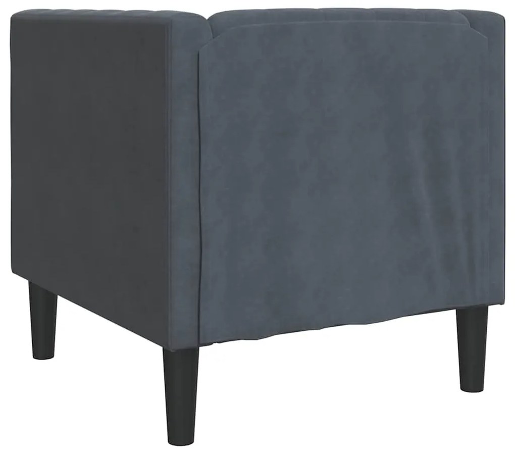 Chesterfield Kanapé Szék Argyle Sötétszürke 71 x 74.5 x 70.5 cm