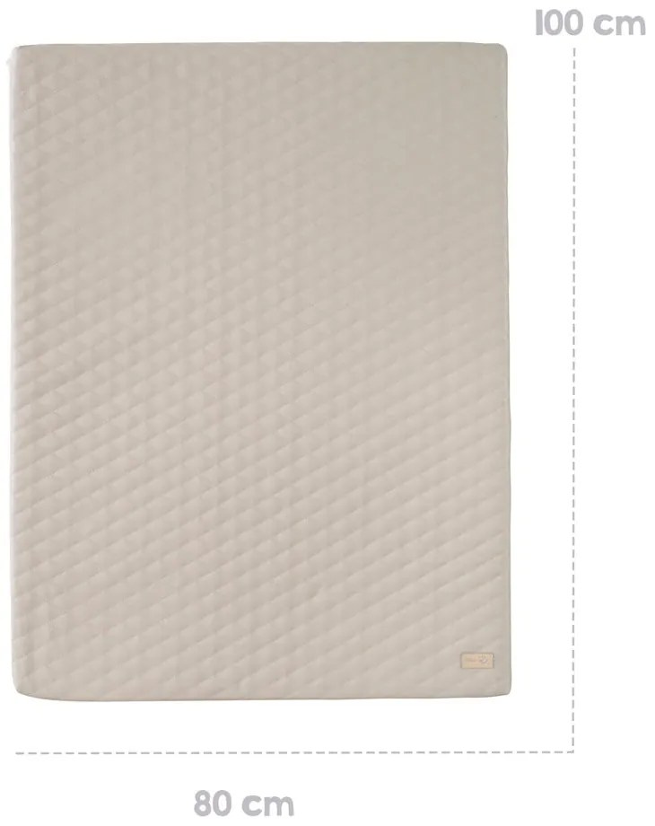 Bézs játszószőnyeg 78x100 cm Greyish gesteppt – Roba