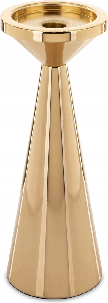 Luxus gyertyatartó arany fém 28 cm glamour dekoráció ajándékba