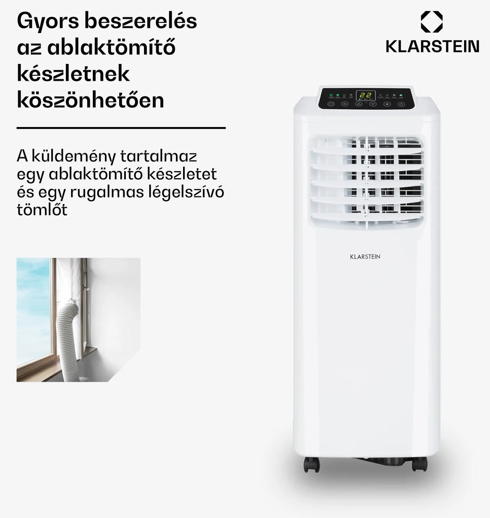 Pure Blizzard Smart 9k, mobil klíma, 9000 BTU / 2,6 kW, A energiahatékonysági osztály, távirányító