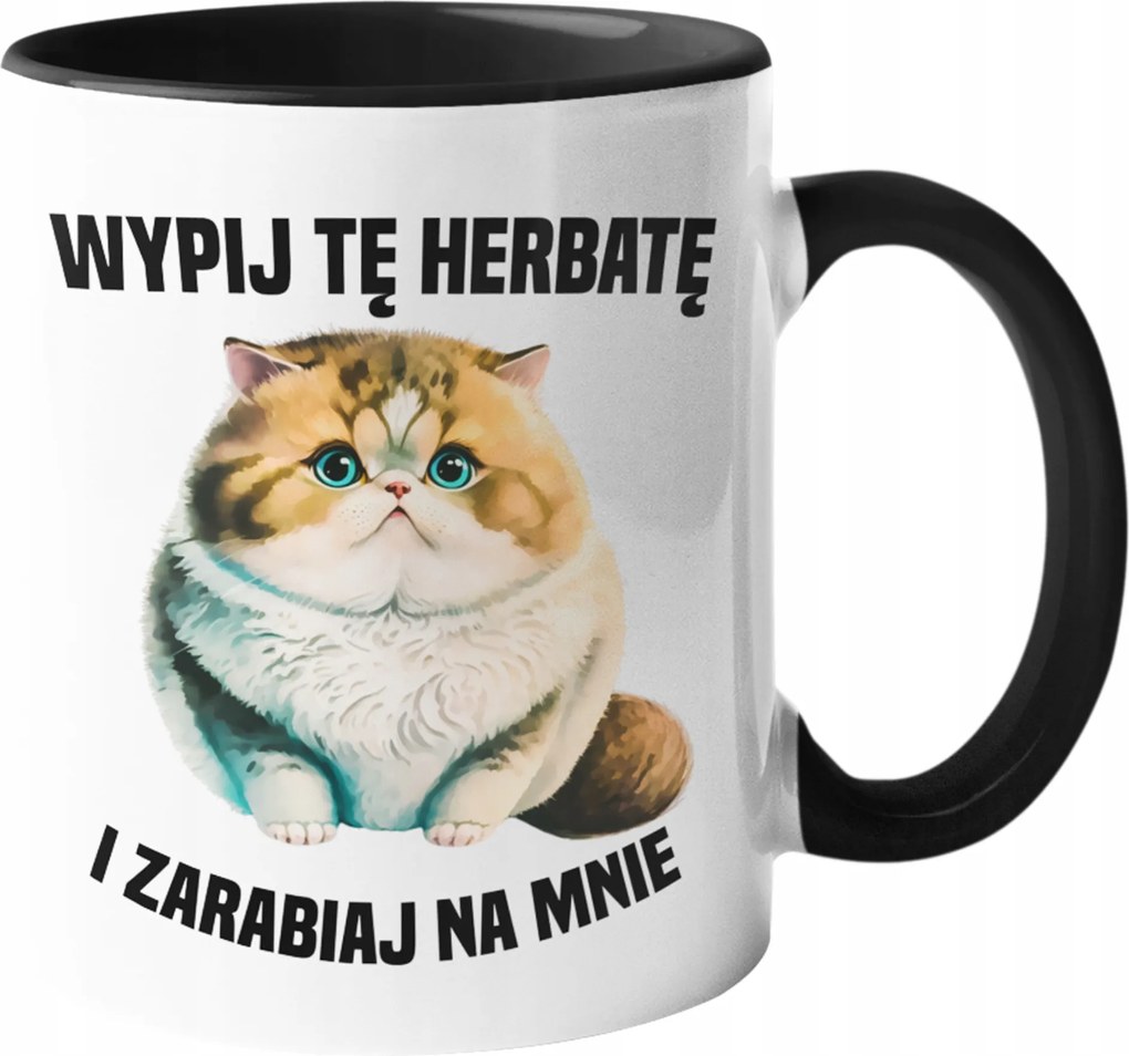 Bögre Igya Meg Ezt A Teát És Keressen Pénzt Rajtam Vicces Macska 330ml+ Csomagolás