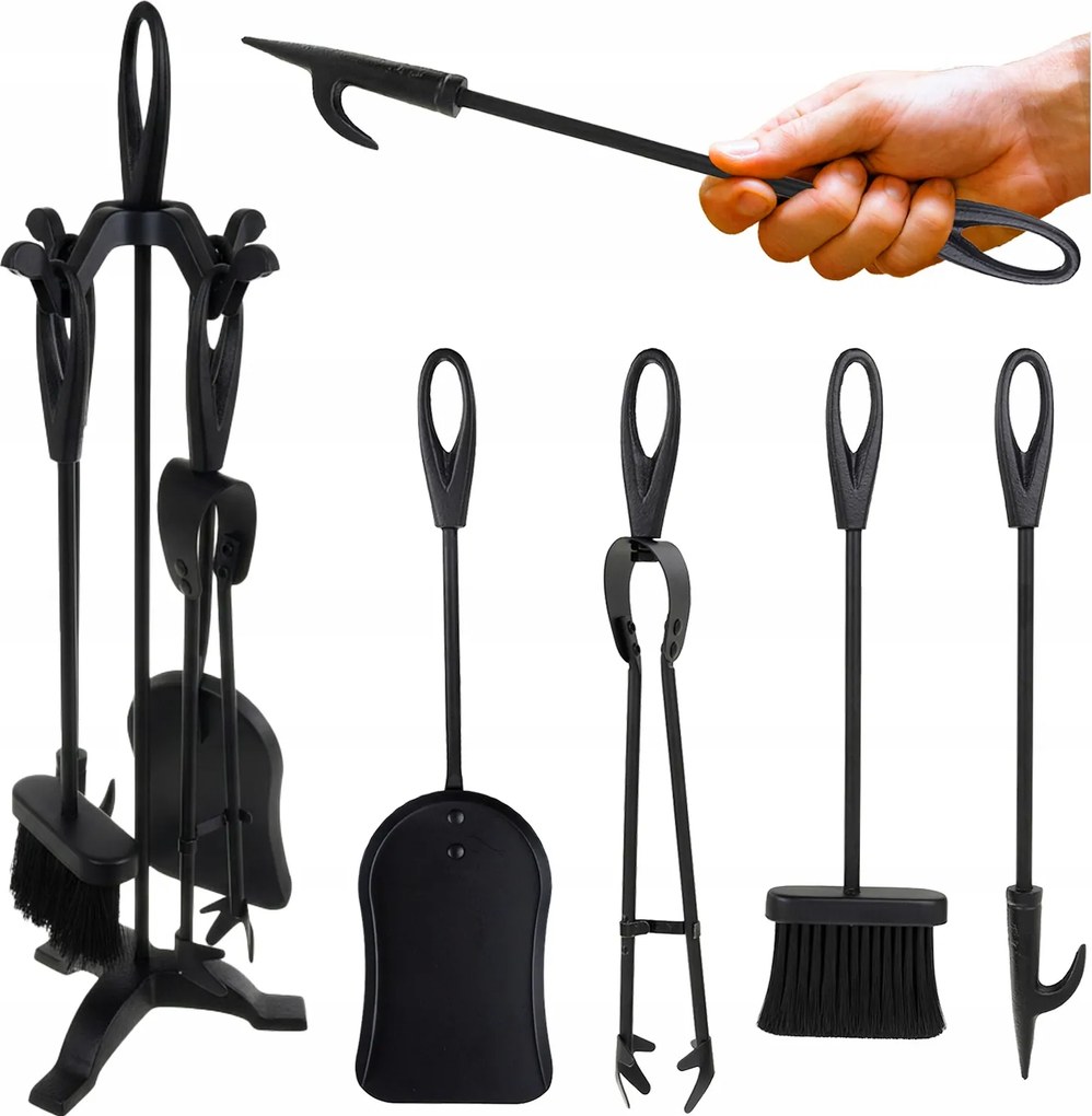 Kandalló eszközök Retro kiegészítők Vintage kályha kandalló állvány 5in1