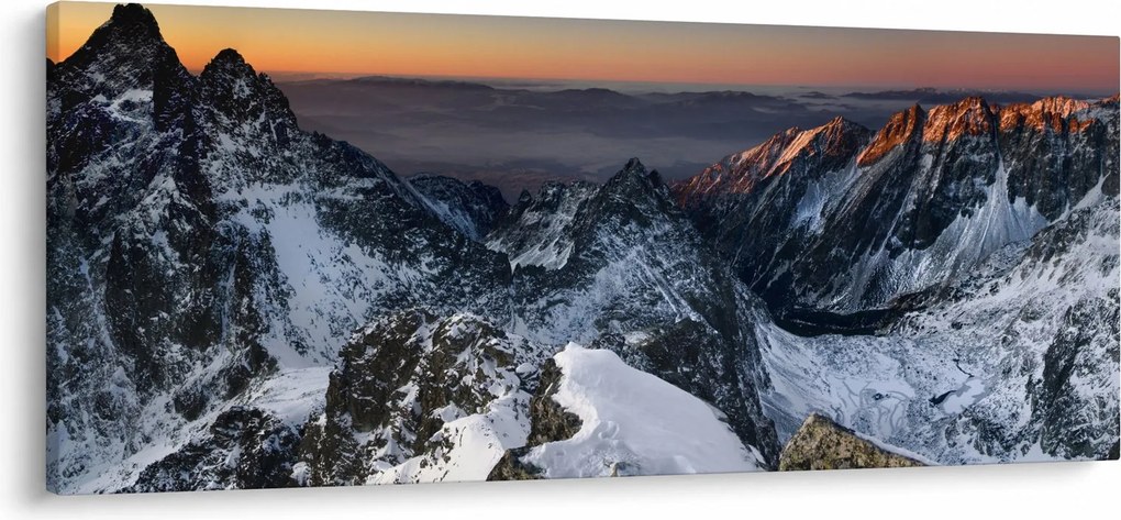 Kép - Napfelkelte a hegyekben (120x50 cm)