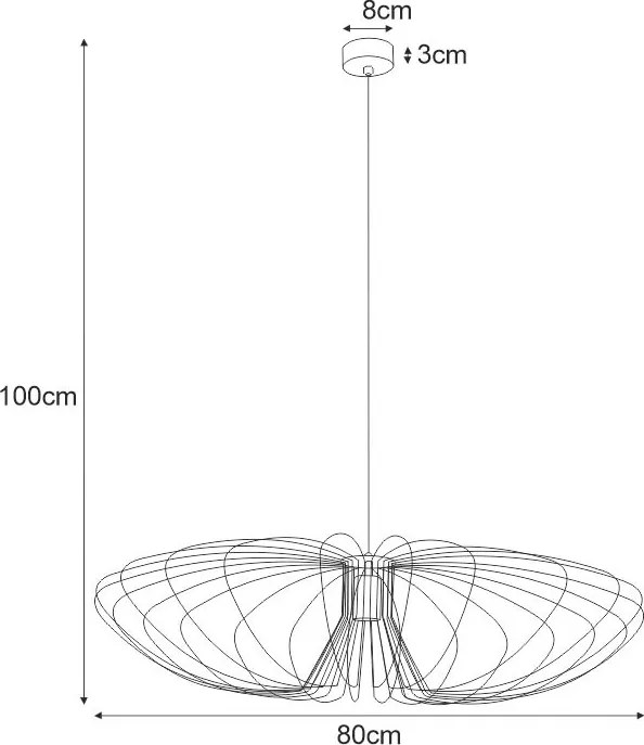 KAJA K-3409 TIZI Fekete Színű Függeszték 1xE27 15W IP20