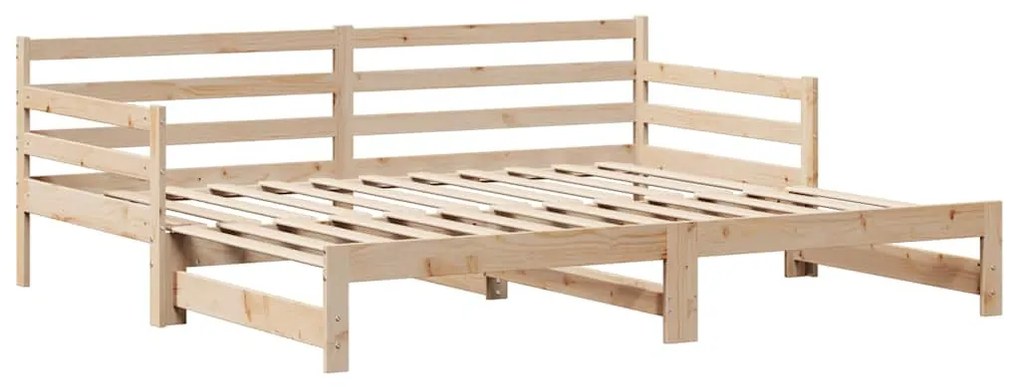 kihúzható heverő fiókokkal matrac nélkül 90 x 200 cm