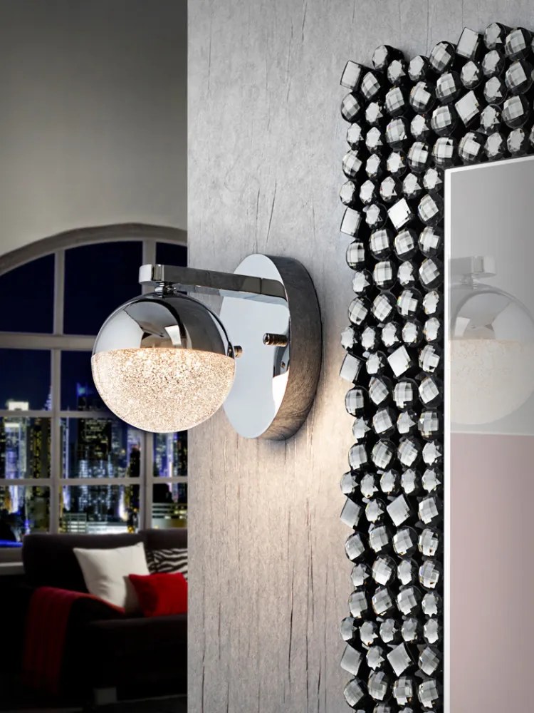 SCHULLER 793168 SPHERE Króm Színű Fali Lámpa LED 5W IP20