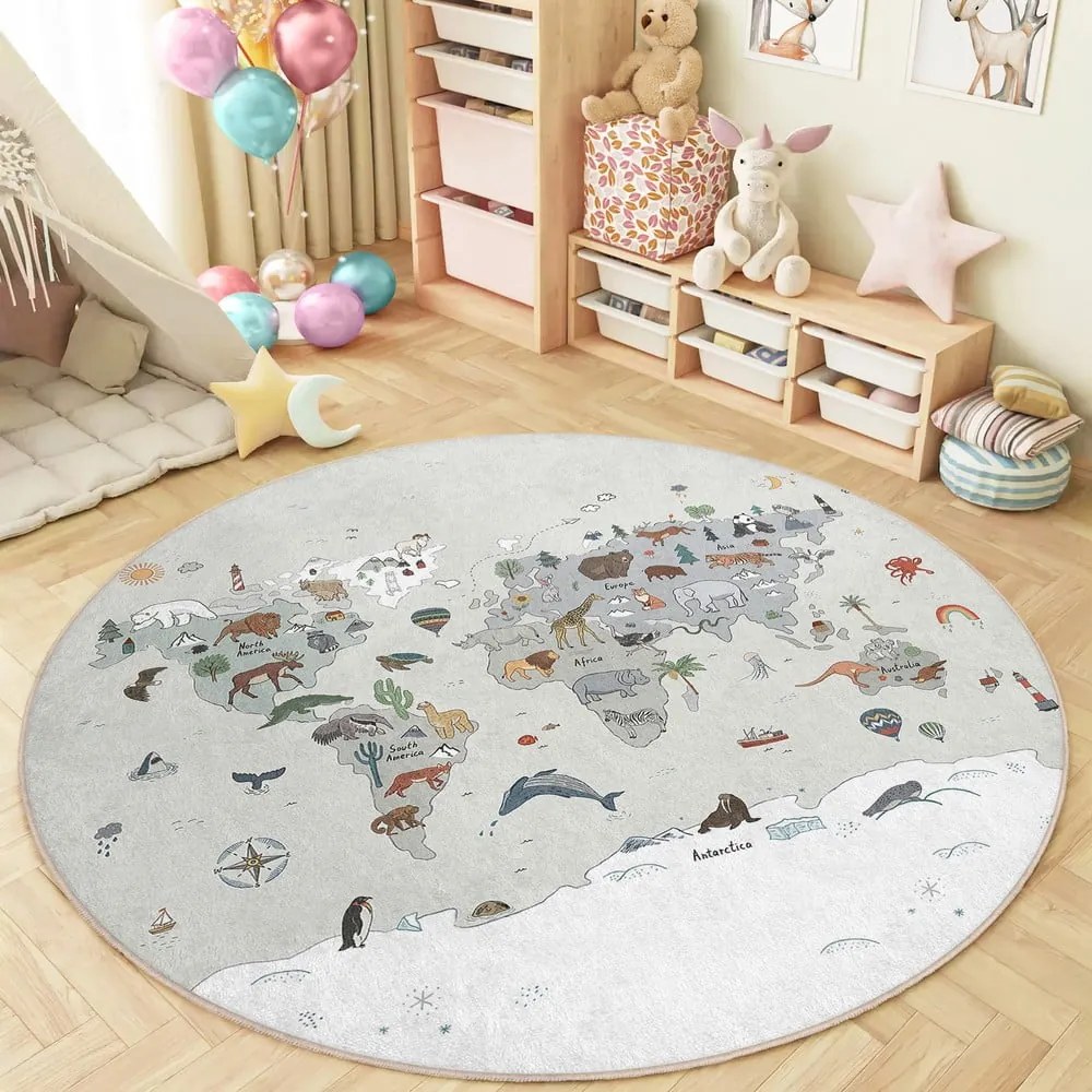 Mosható gyerek játszószőnyeg ø150 cm Big World – Mila Home
