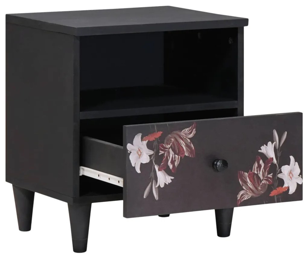 vidaXL Éjjeli asztal 2 pcs Barna 40 x 33 x 46 cm Tömör Mangófát