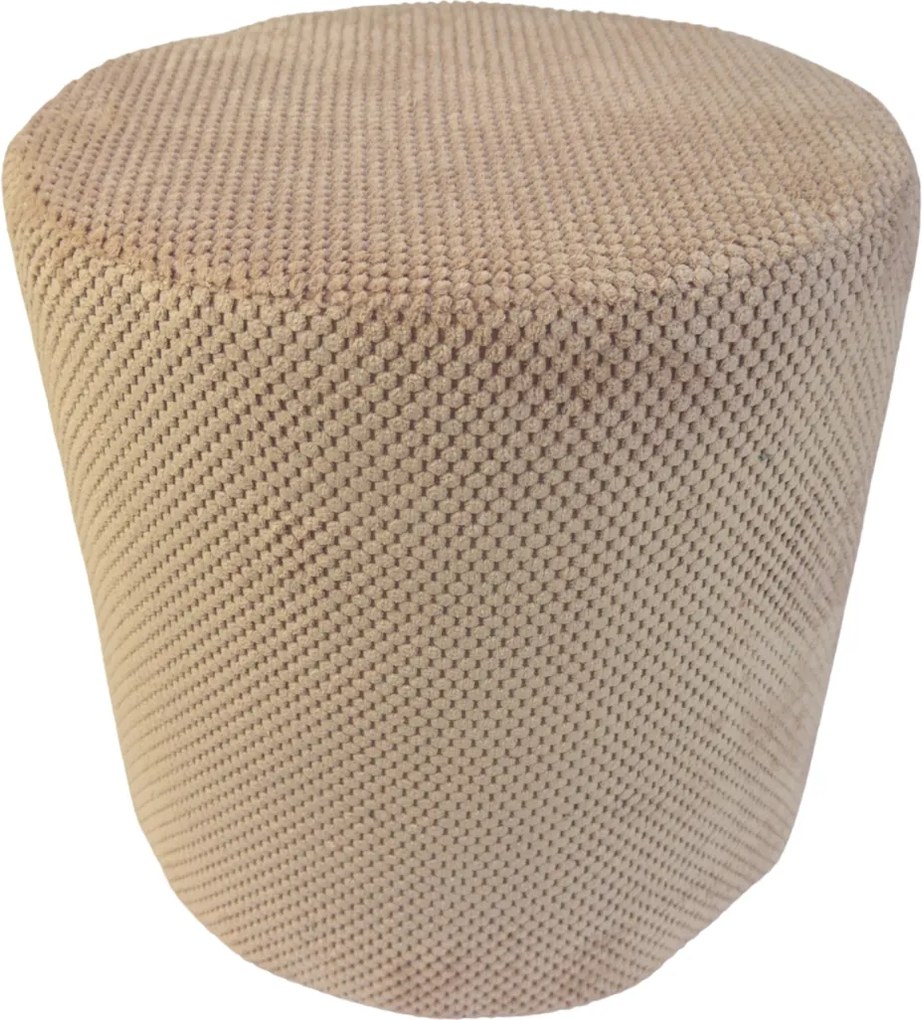 Zefir dot kerek puff Piszkos rózsaszín