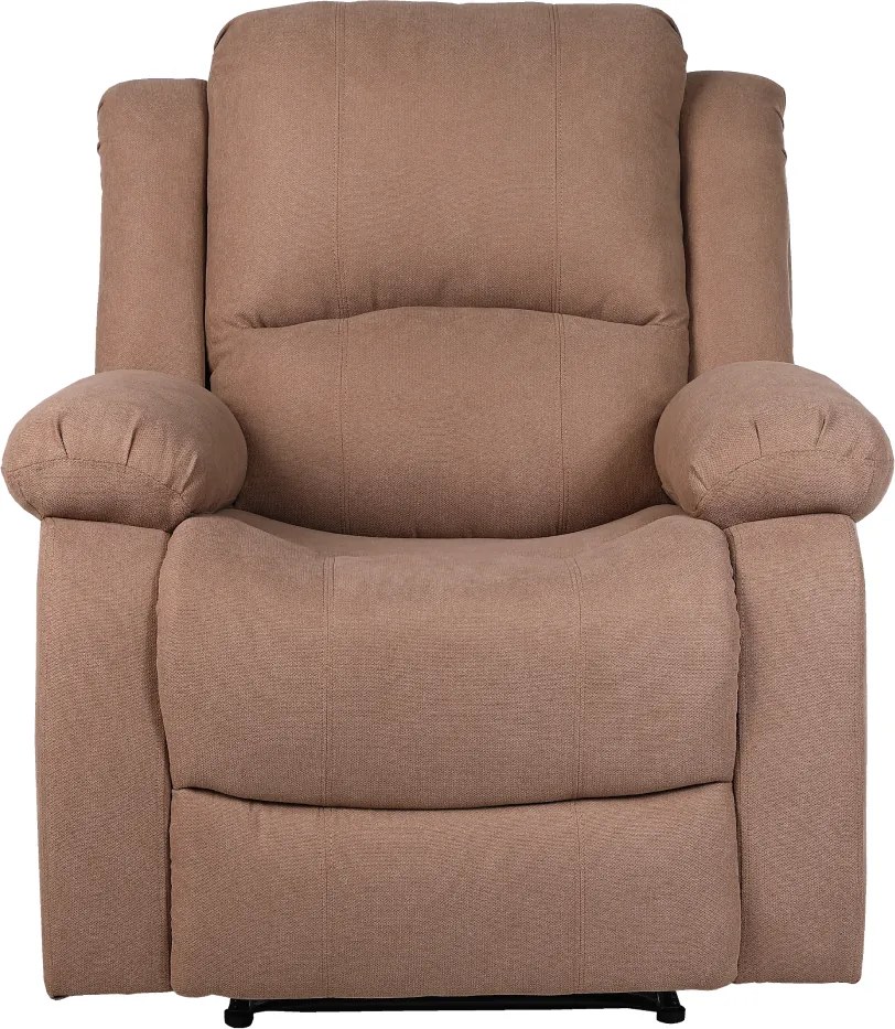 Állítható relaxáló fotel, barna szövet, ASKOY NEW