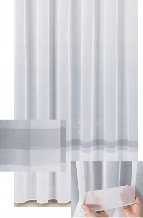 Függöny Könnyű Szalagos Függöny Nappali Függöny Fehér Szürke Sz. 250x170