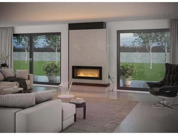 InFire - Beépített BIO kandalló 49x120 cm 3kW fekete