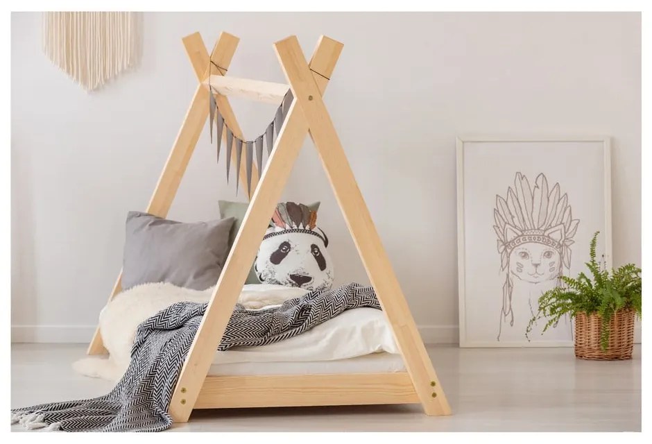 Mila TP házikó gyerekágy borovi fenyőfából, 90 x 180 cm - Adeko