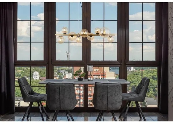 Globo 56135-9H - LED Csillár zsinóron RIHA 9xG9/3W/230V sárgaréz