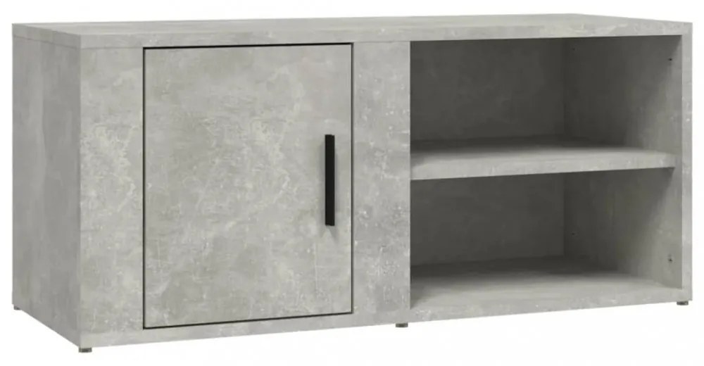 2 db betonszürke szerelt fa TV-szekrény 80x31,5x36 cm