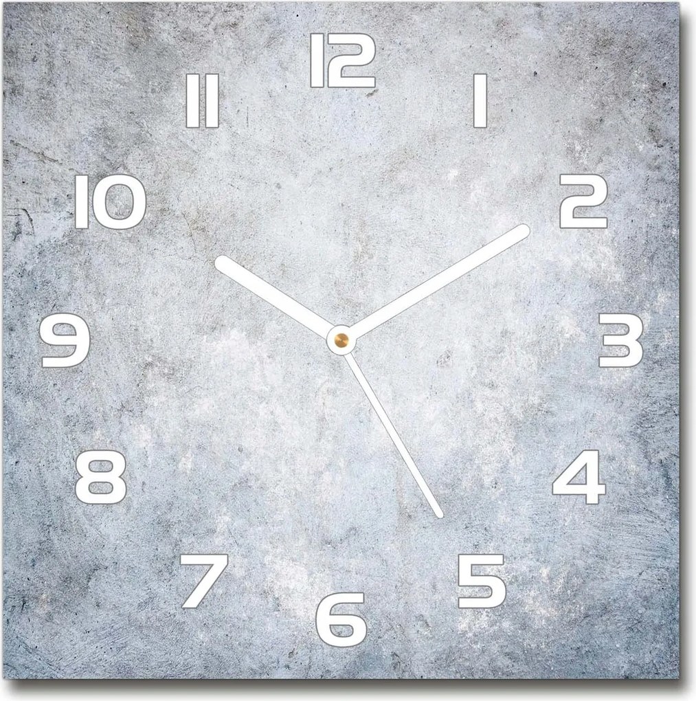 Négyzet alakú csendes üveg óra Beton háttér 30x30