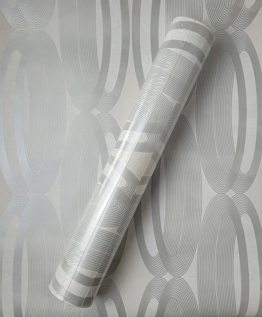 Fali tapéta, 3D hatás, geometria, ovális, 55217