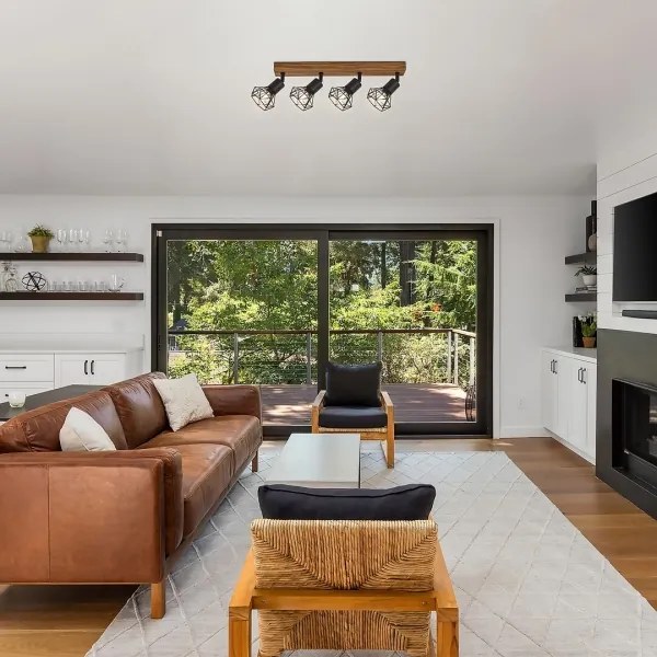 Rabalux 3140 - Spotlámpa ZEUS 4xE14/40W/230V tölgy