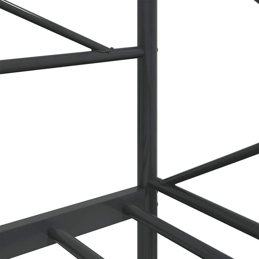 kanapéágy matrac nélkül fekete 90x200 cm acél