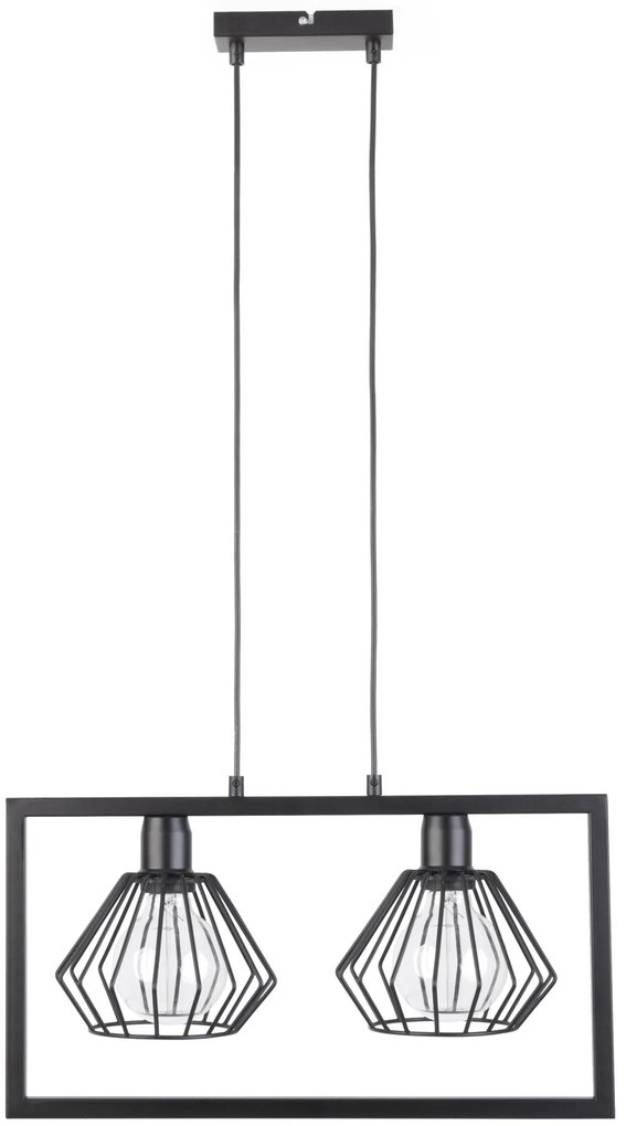 SIGMA LIGHTING 31616 SAGA Többágú Függesztett Lámpa Fekete E27 IP20