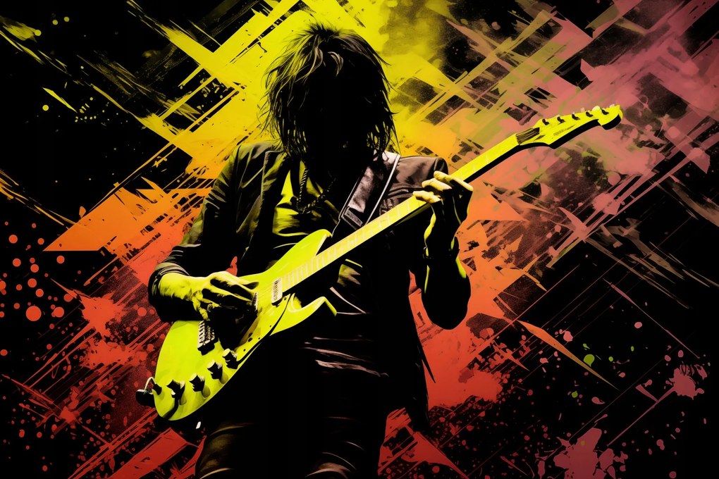 Poszter 45x30cm Gitár Szenvedély Villanyszerelő