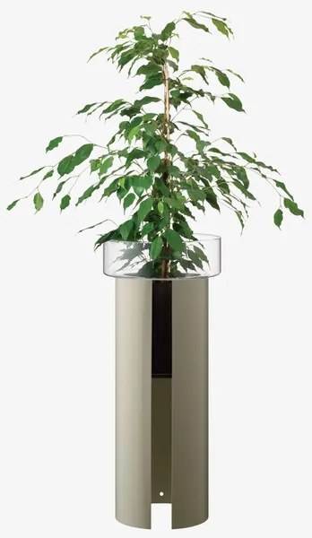 LSA International Terrazza virágcserép, h 75 cm, Ø32 cm átlátszó/betonszürke - LSA nemzetközi