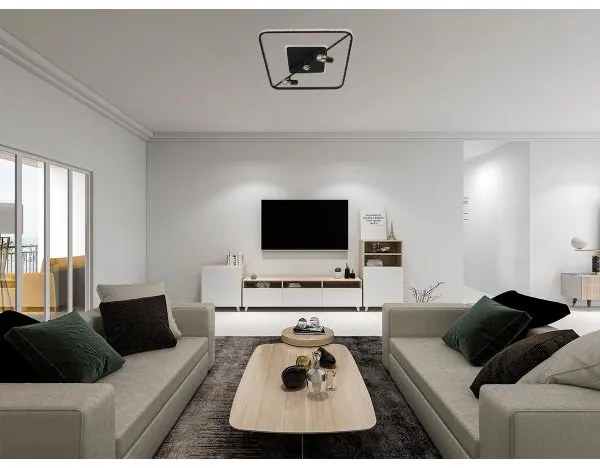 LED Dimmelhető mennyezeti lámpa LED/70W/230V 3000-6500K fekete + távirányítás