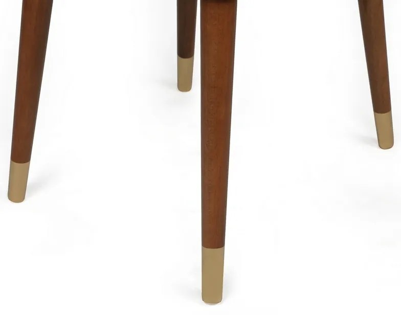 Hugo Beige and Walnut étkezőszék szett, 4 db