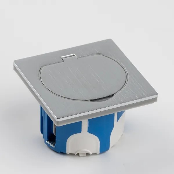 Brilagi - Kültéri beépített padló aljzat IP55 matt króm négyzet