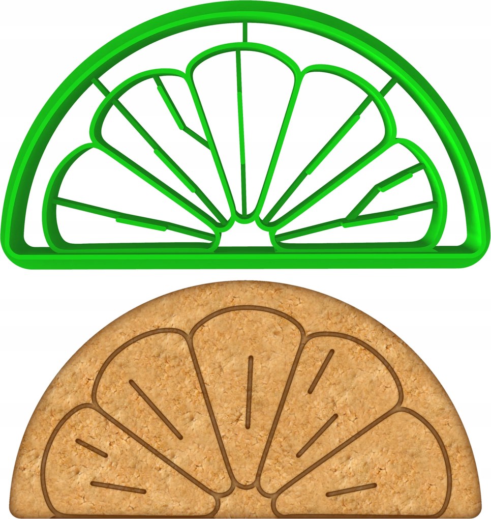 Mézeskalács lyukasztó Étel Gyümölcs Citrom szelet Citrom 8cm