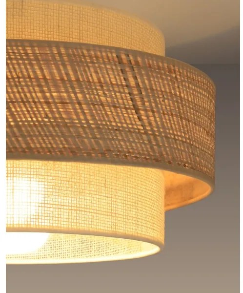 BOHO kábeles függeszték 1xE27/60W/230V átm. 40 cm juta/krémszín