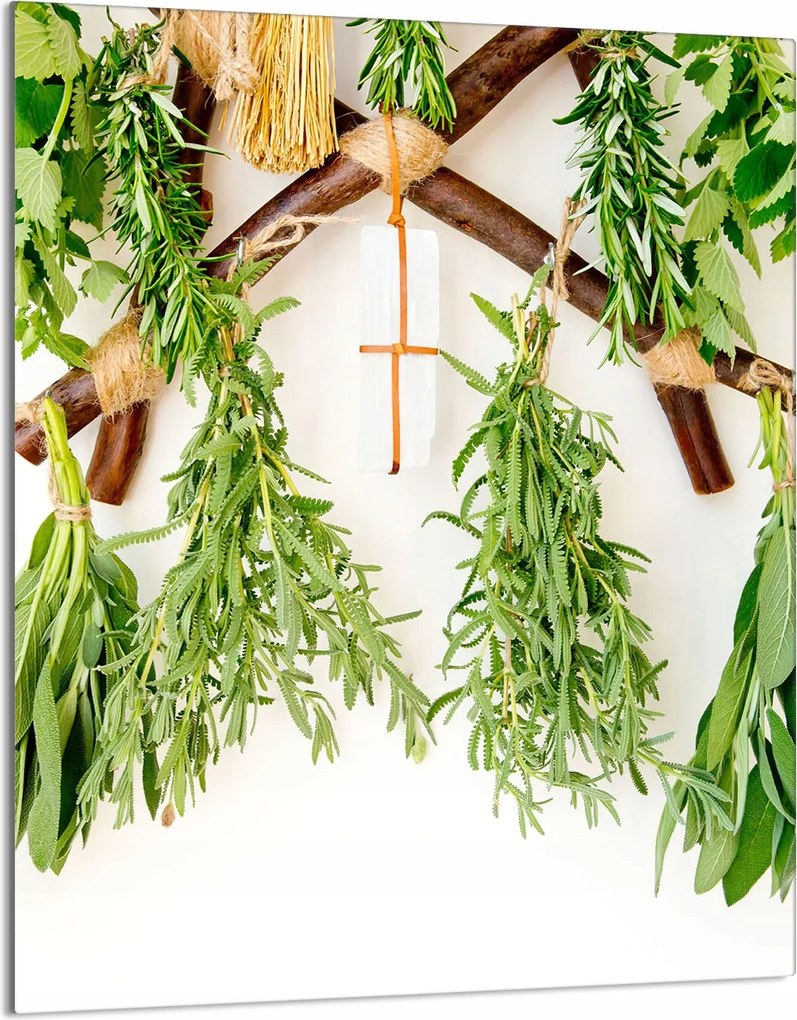 Üveg Vágódeszka 40x52 Gyógynövények a Konyhába