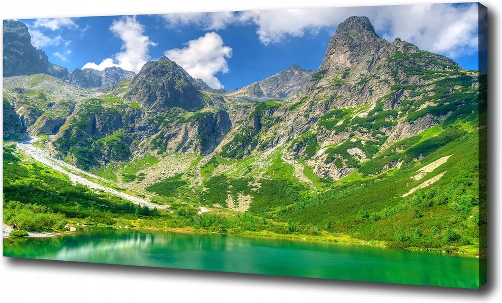 Vászonkép Tó a hegyekben 100x70 cm