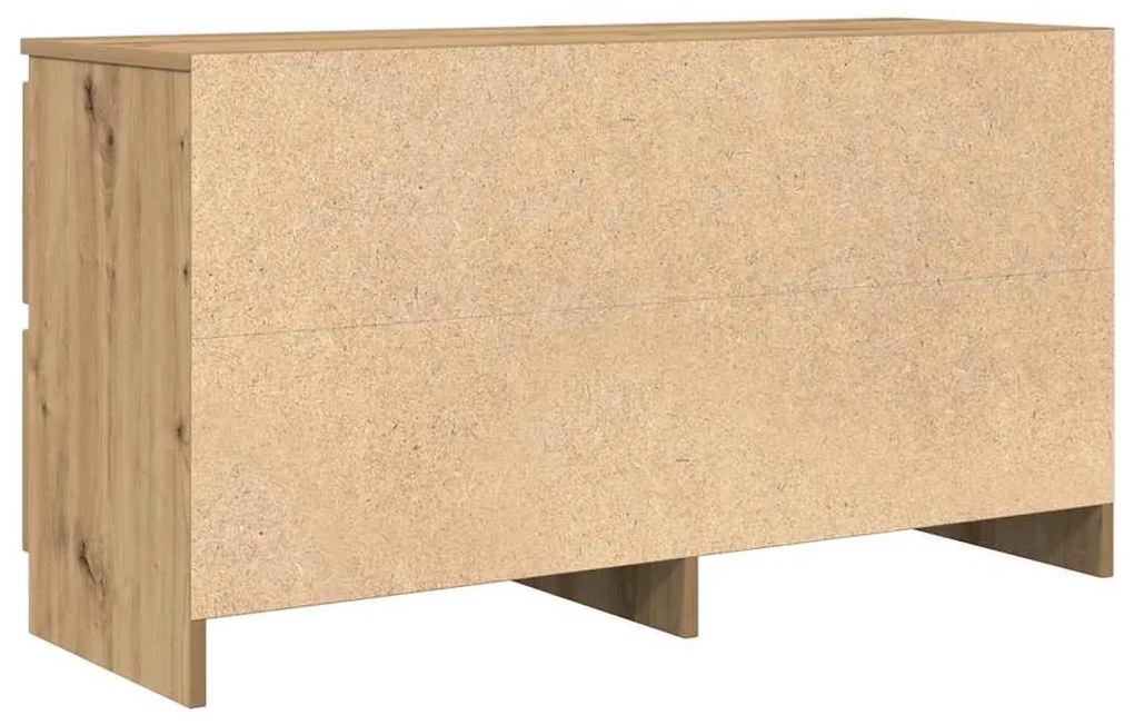 kézműves tölgy színű szerelt fa TV-szekrény 100x35x54 cm