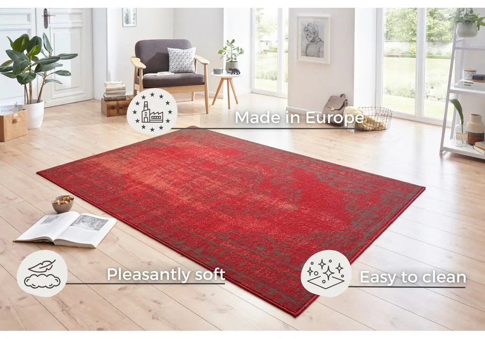 Celebration Plume piros szőnyeg, 200 x 290 cm - Hanse Home