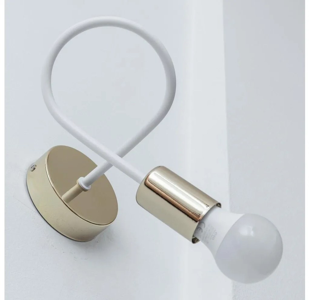 OXFORD fali lámpa 1xE27/15W/230V arany/fehér