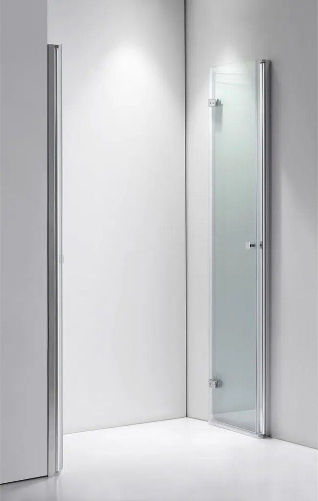 Stuxi Verona Big 160 cm széles aszimmetrikus kétszárnyú csukló zuhanyajtó (70+90 cm), 6 mm vízlepergető üveggel, króm profillal, 195 cm magas