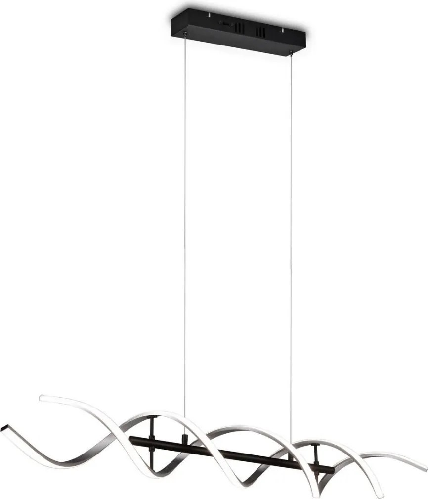 TRIO 341810205 SEQUENCE Modern Led Függesztett Lámpa Fekete, Ezüst LED IP20