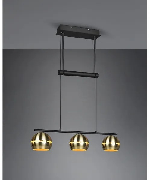 Trio - Csillár zsinóron FLETCHER 3xE14/40W/230V réz