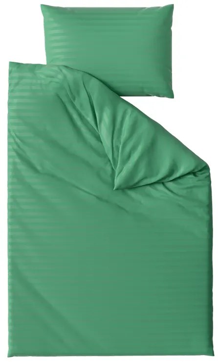 JASMINE szállodai mikroszálas ágyneműhuzat, sötétzöld – 2 cm-es csíkos Ágyneműhuzat mérete: 2 db 70 x 90 cm | 200 x 220 cm