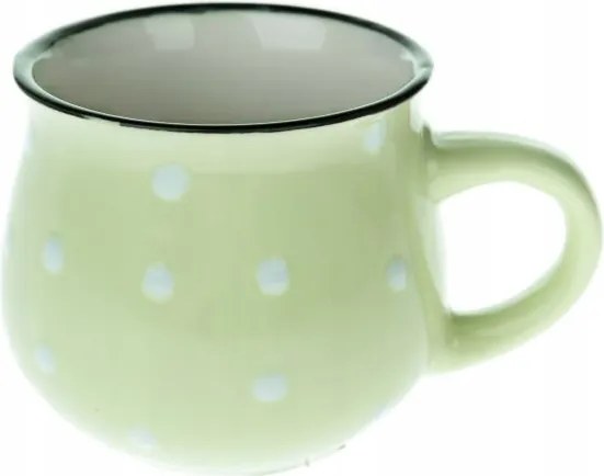 Kerámia pöttyös bögre 230 ml Zöld Ajándék
