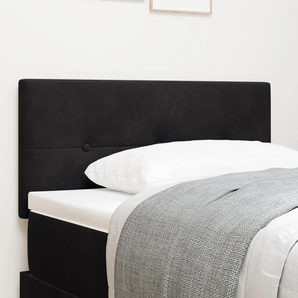 Fejtámla Gombos Ráncolt Fekete 100 cm Bársony