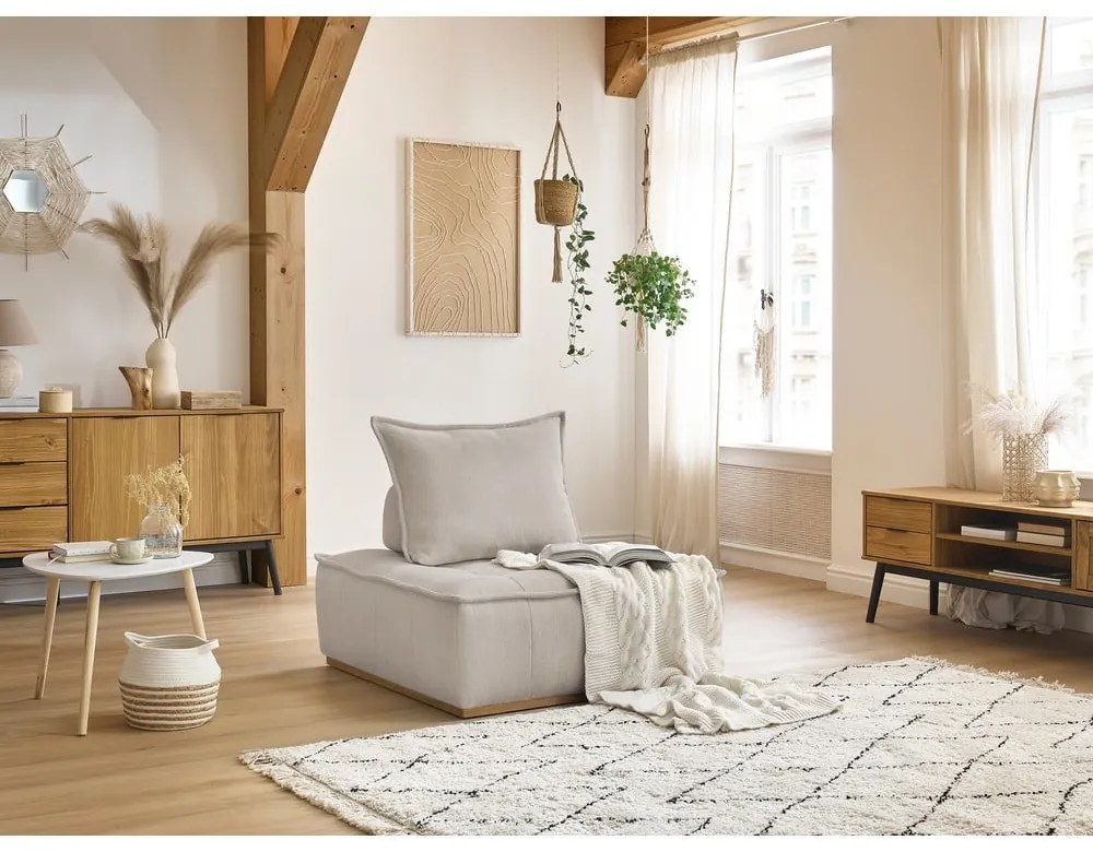 Bézs zsenília fotel Elisa – Bobochic Paris