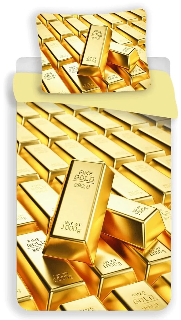 3D mikroszálas ágyneműhuzat GOLD, sárga Ágyneműhuzat mérete: 70 x 90 cm | 140 x 200 cm