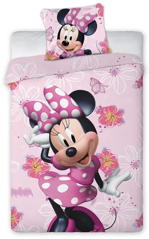 Pamut ágynemű MINNIE PINK 140x200cm