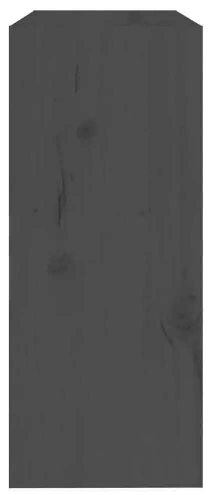 szürke fenyőfa könyvszekrény/térelválasztó 60 x 30 x 71,5 cm