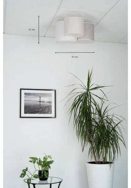 Brilagi - Mennyezeti lámpa SNAKE 3xE27/15W/230V szürke/krémszínű