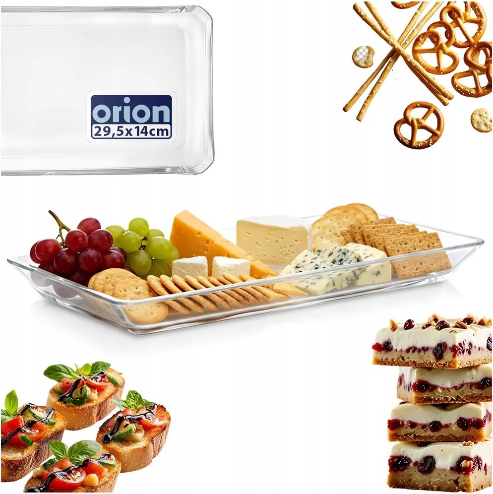 Üveg tálca téglalap alakú Tálalótál tálca ételek snack ételek