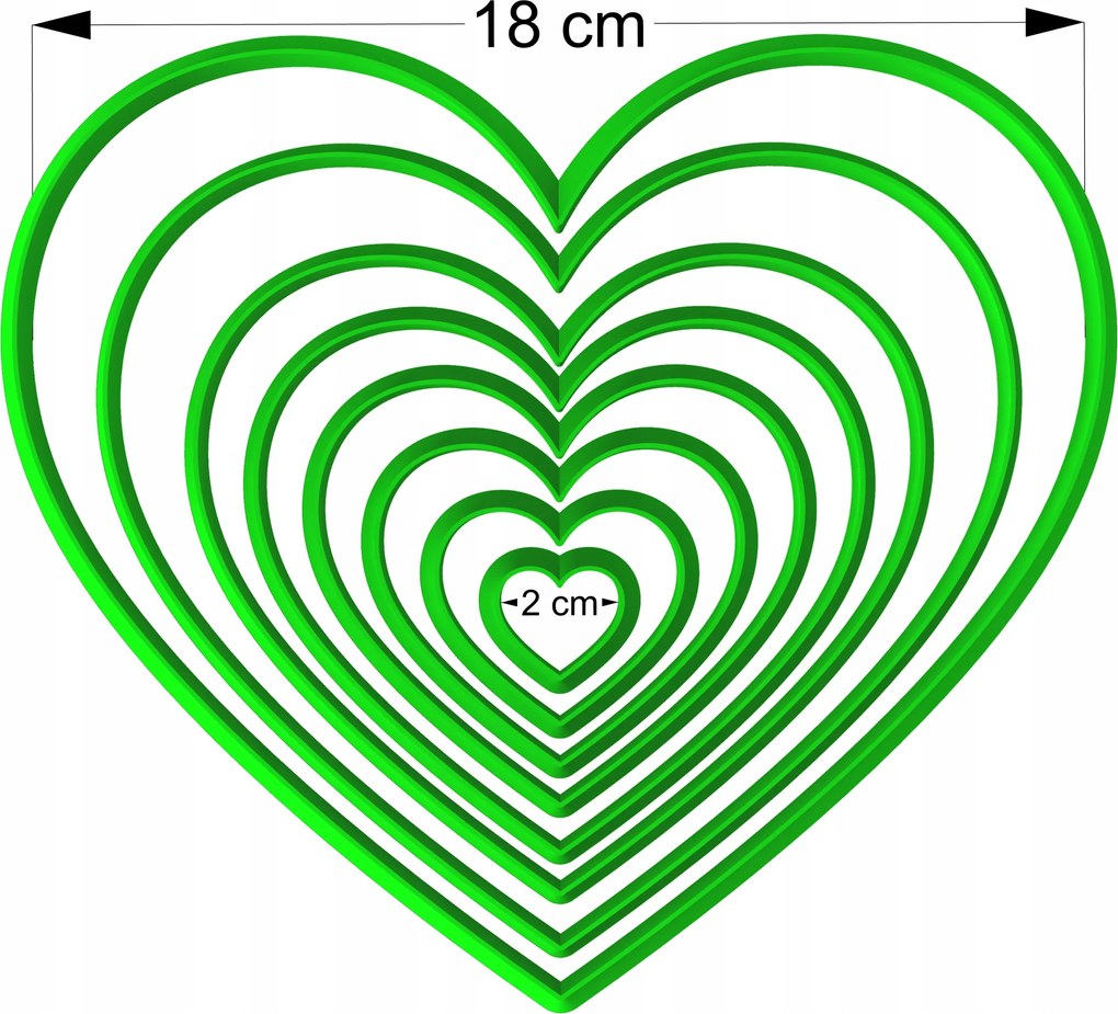 8x Mézeskalács Formák Nagymama Napjára Nagypapa Szív Szett XXL 8db 2 18cm