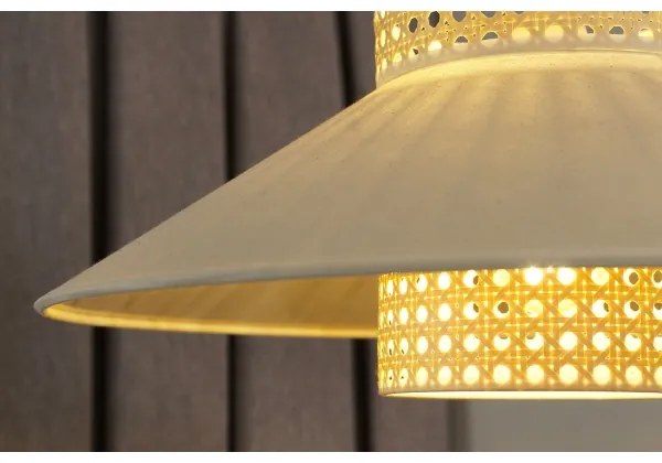 Duolla - Felületre szerelhető csillár RIO RATTAN 1xE27/15W/230V átm. 45 cm bézs/rattan
